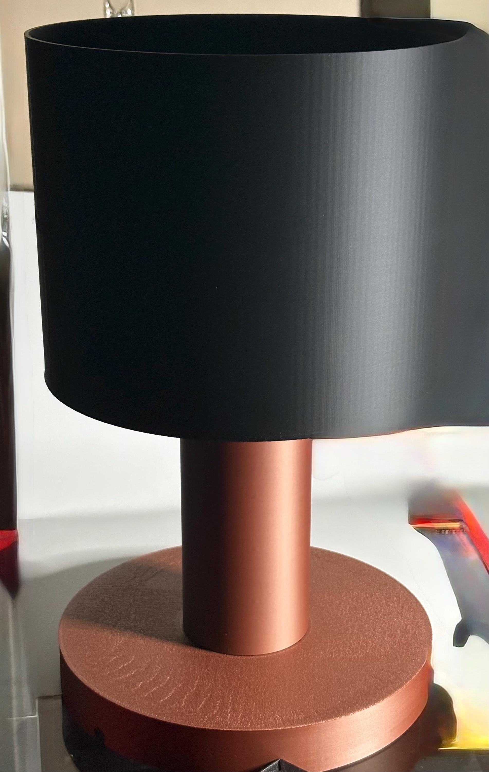 Matte Black & Copper Desk Lamp: Modern Accent Light