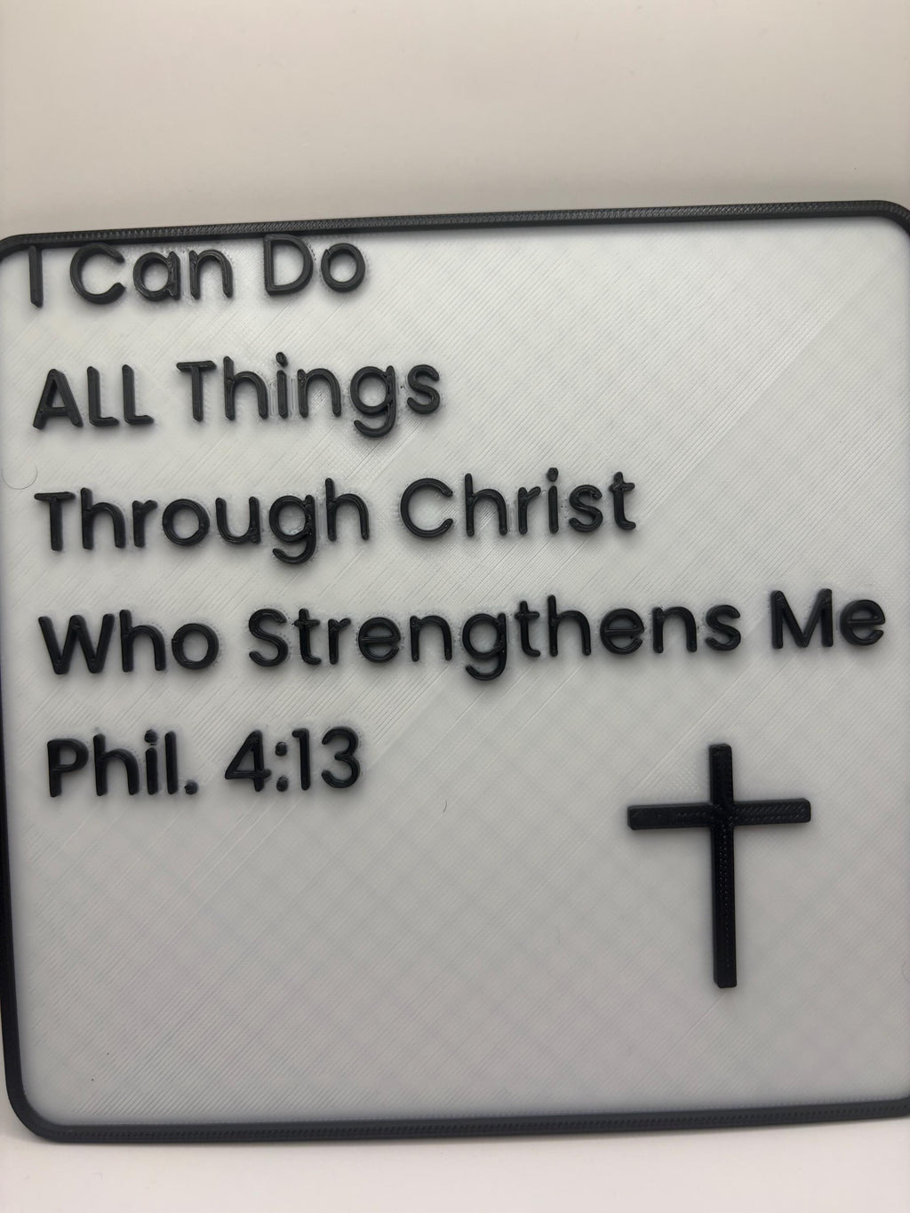 Philippians 4:13 Bible Verse Sign – I Can Do All Things Through Christ – Christian Wall Decor, Scripture Plaque, Religious Gift