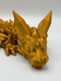 Gold Articulated Dragon Statue: Fantasy Fidget Toy, Collectible Sculpture