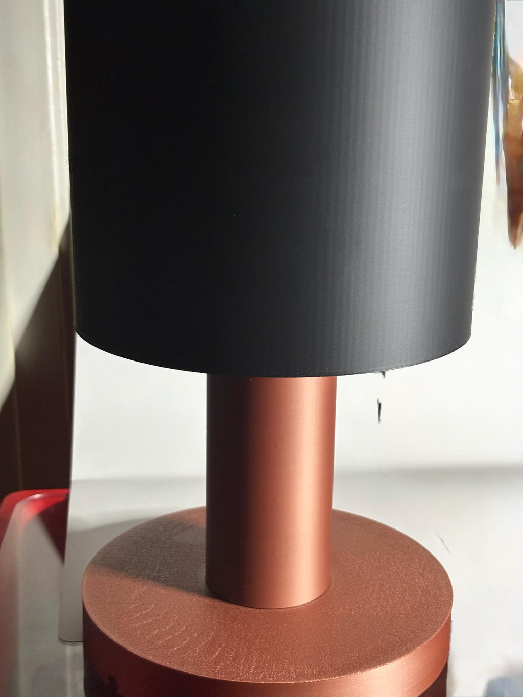 Matte Black & Copper Desk Lamp: Modern Accent Light