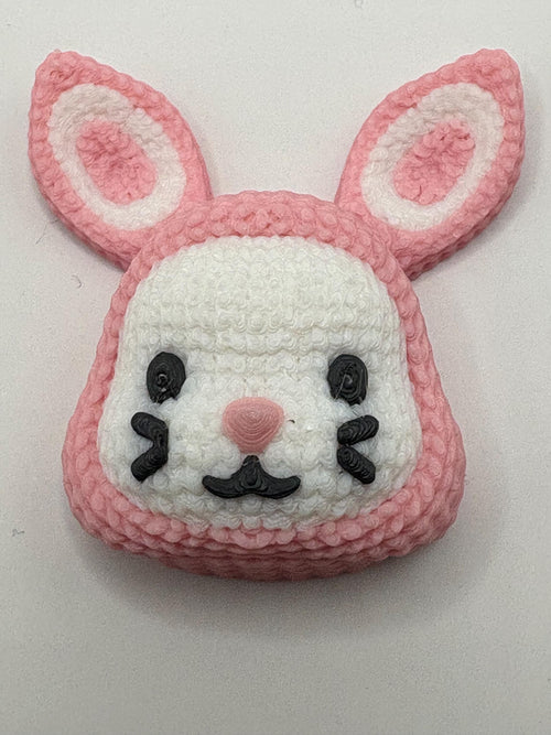 3D Printed Pink Rabbit Keychain – Adorable Bunny Charm