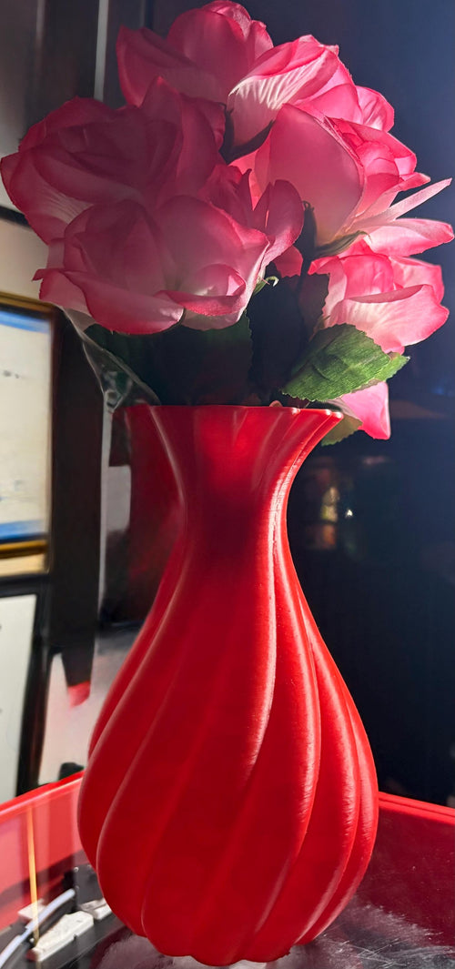 3D Printed Vase: Modern Minimalist Decor, Customizable Colors