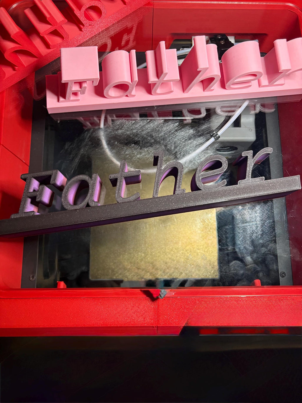 Custom 3D Printed Father Sign: Personalized Dad Gift