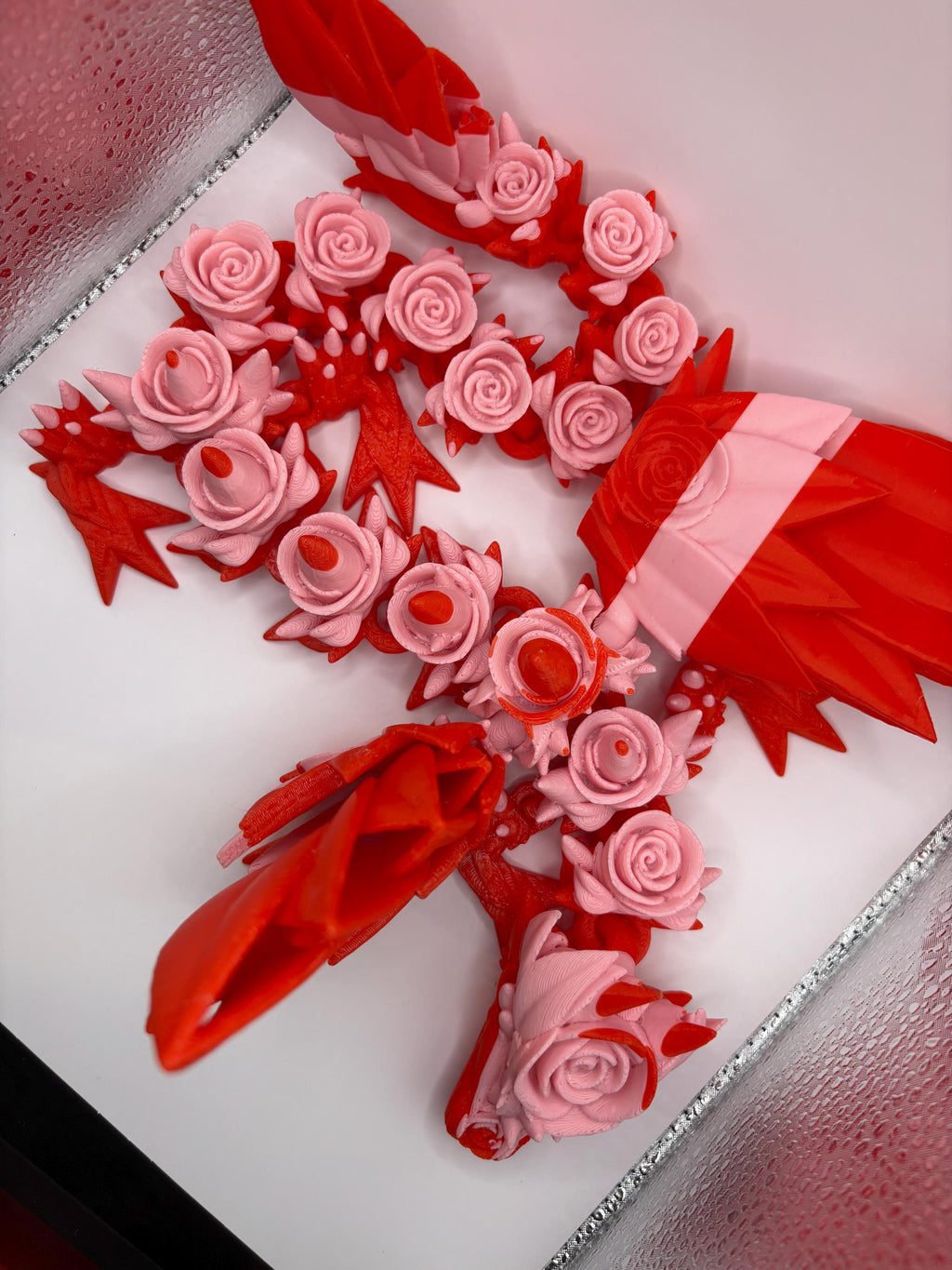 Articulated Rose Dragon 3D Print: Poseable Fantasy Decor