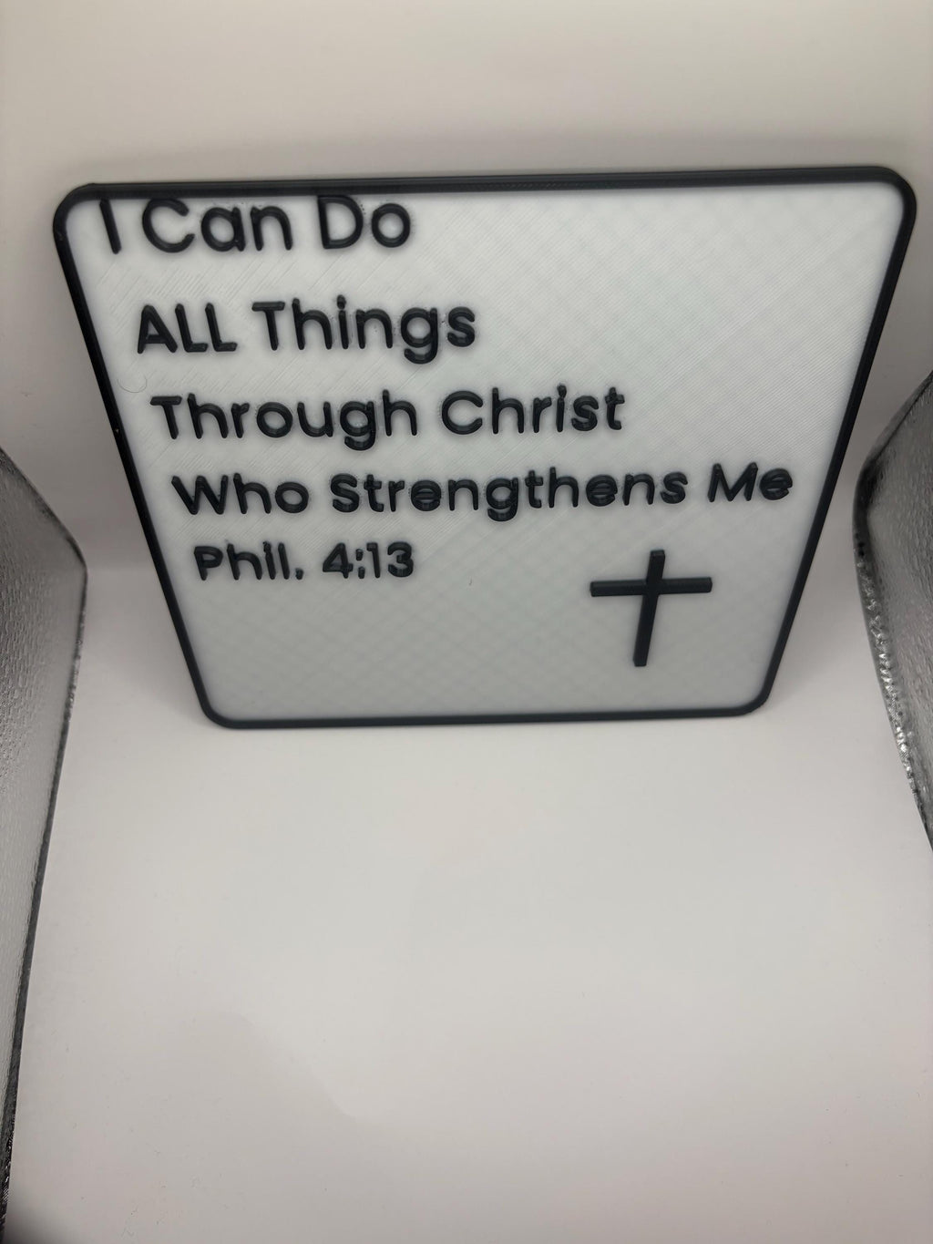 Philippians 4:13 Bible Verse Sign – I Can Do All Things Through Christ – Christian Wall Decor, Scripture Plaque, Religious Gift